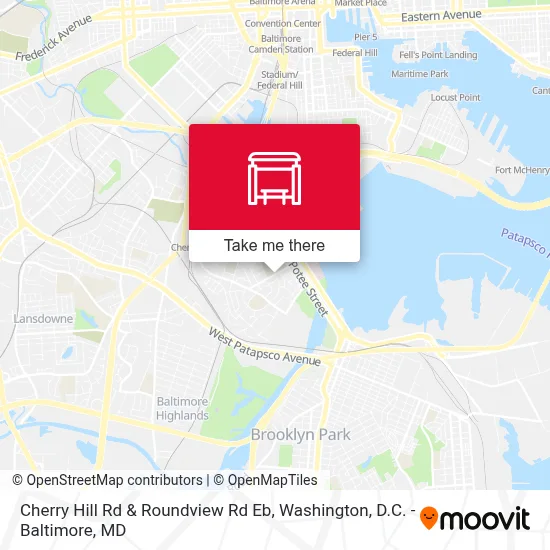 Cherry Hill Rd & Roundview Rd Eb map