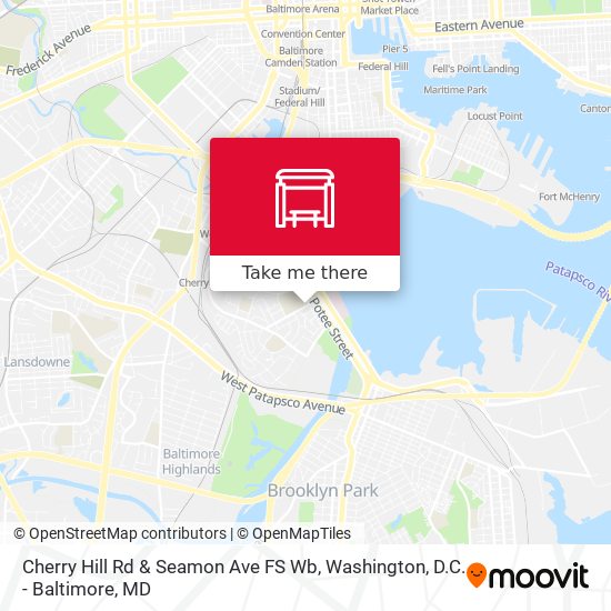 Cherry Hill Rd & Seamon Ave FS Wb map