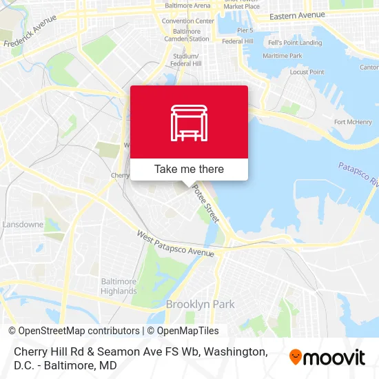 Cherry Hill Rd & Seamon Ave FS Wb map