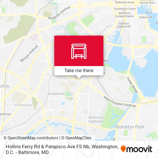 Hollins Ferry Rd & Patapsco Ave FS Nb map