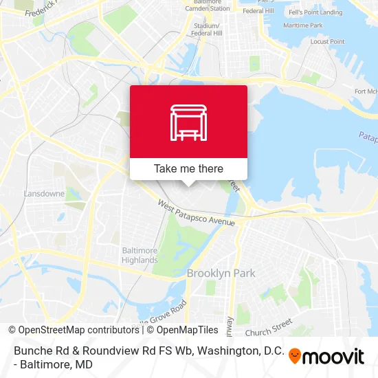 Bunche Rd & Roundview Rd FS Wb map