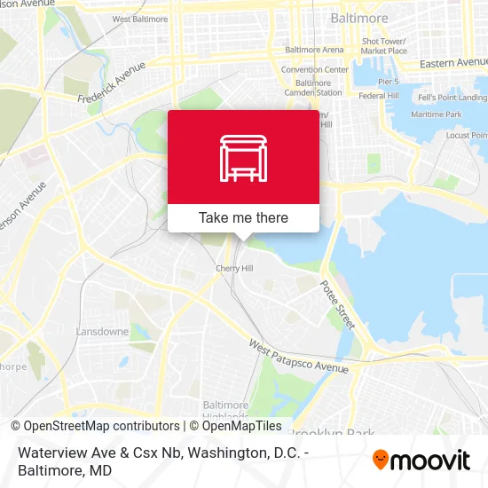 Waterview Ave & Csx Nb map
