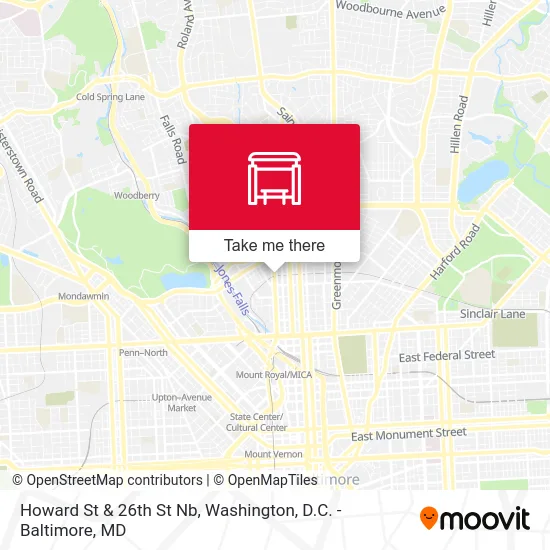 Howard St & 26th St Nb map