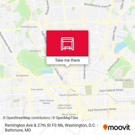 Remington Ave & 27th St FS Nb map