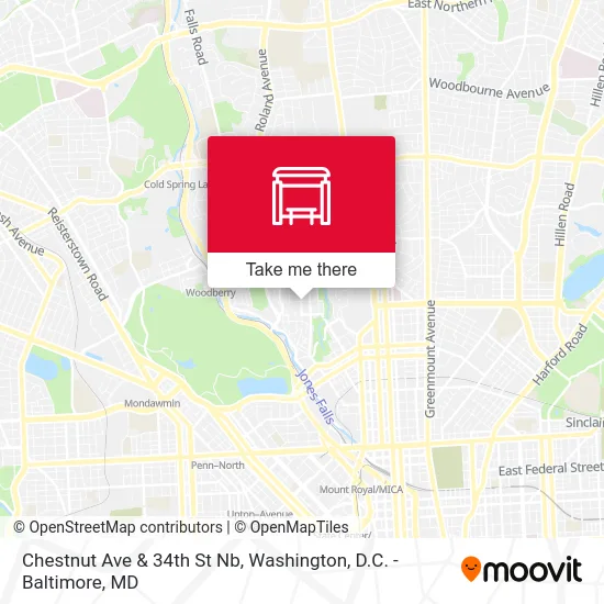 Chestnut Ave & 34th St Nb map