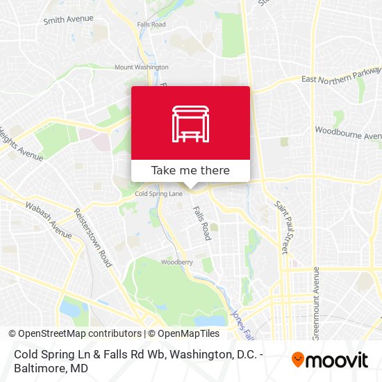 Cold Spring Ln & Falls Rd Wb map