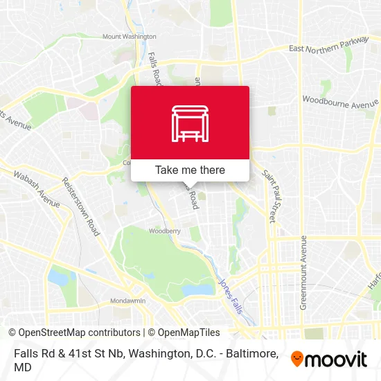 Falls Rd & 41st St Nb map