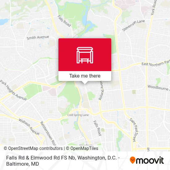 Falls Rd & Elmwood Rd FS Nb map