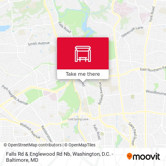Falls Rd & Englewood Rd Nb map