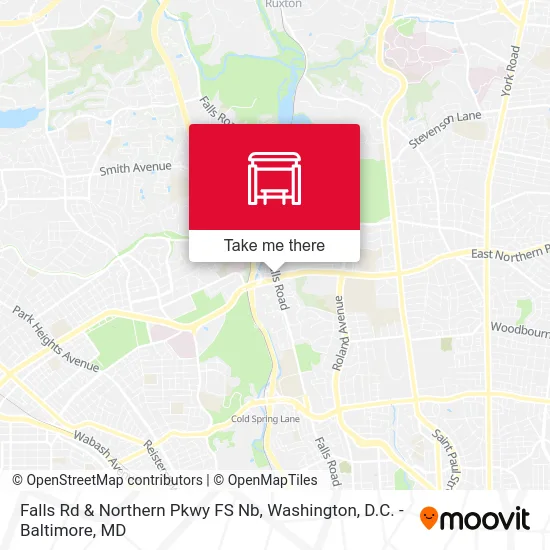 Falls Rd & Northern Pkwy FS Nb map