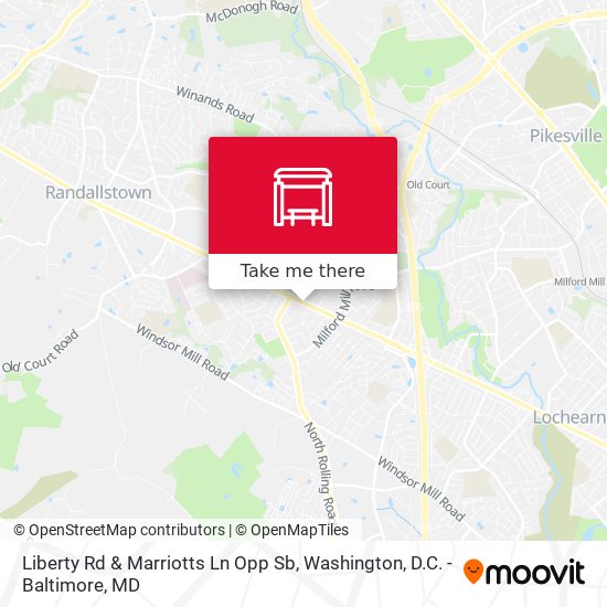 Mapa de Liberty Rd & Marriotts Ln Opp Sb