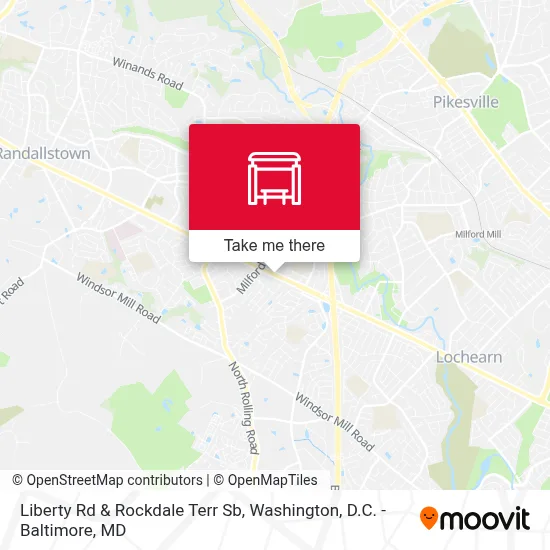 Liberty Rd & Rockdale Terr Sb map