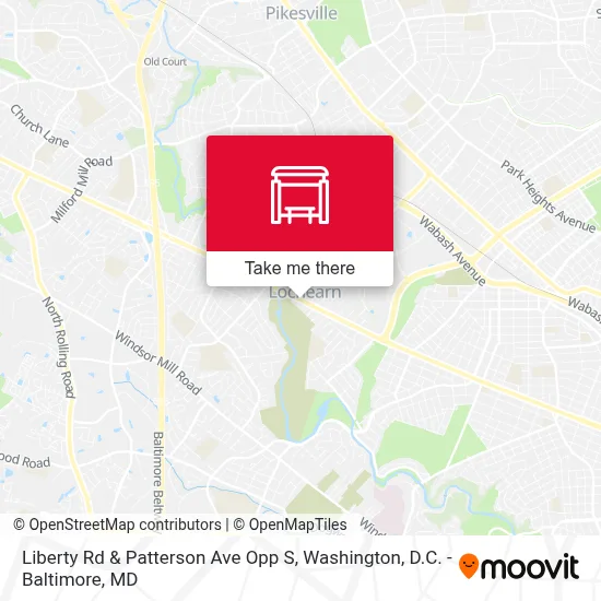 Liberty Rd & Patterson Ave Opp S map