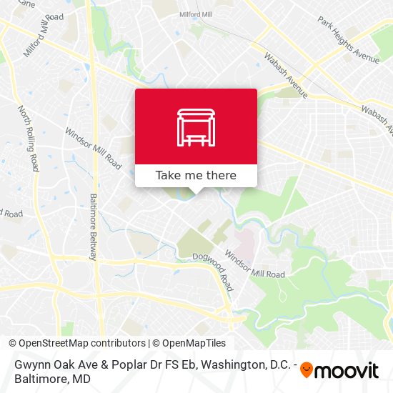 Gwynn Oak Ave & Poplar Dr FS Eb map