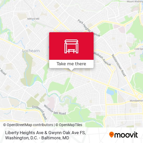 Mapa de Liberty Heights Ave & Gwynn Oak Ave FS