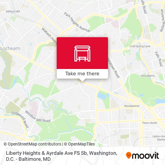 Mapa de Liberty Heights & Ayrdale Ave FS Sb