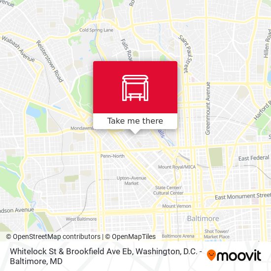 Whitelock St & Brookfield Ave Eb map