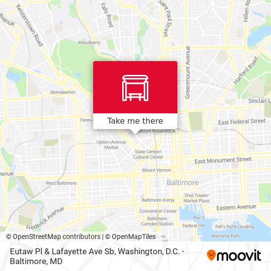 Eutaw Pl & Lafayette Ave Sb map
