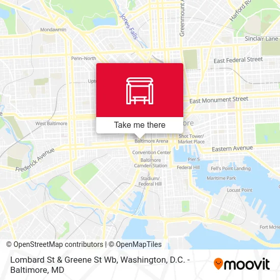 Lombard St & Greene St Wb map