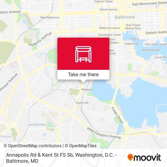 Annapolis Rd & Kent St FS Sb map