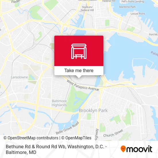 Bethune Rd & Round Rd Wb map