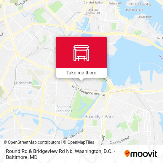 Round Rd & Bridgeview Rd Nb map