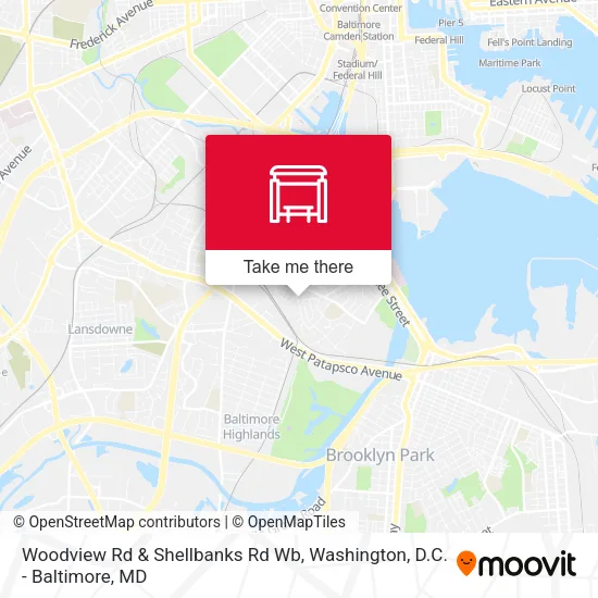 Woodview Rd & Shellbanks Rd Wb map