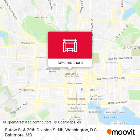 Mapa de Eutaw St & 29th Division St Nb