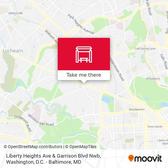 Mapa de Liberty Heights Ave & Garrison Blvd Nwb