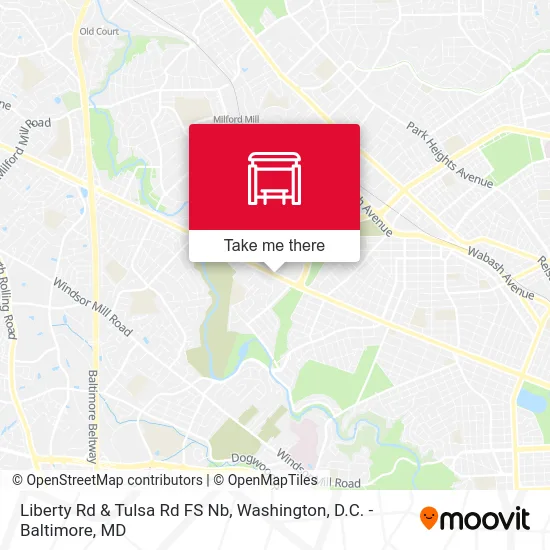 Liberty Rd & Tulsa Rd FS Nb map