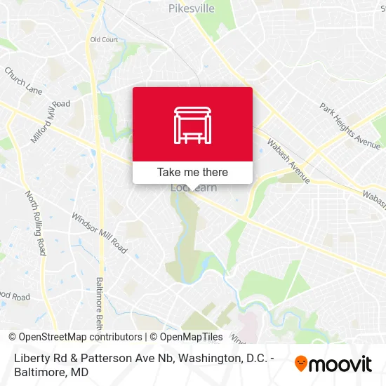 Liberty Rd & Patterson Ave Nb map