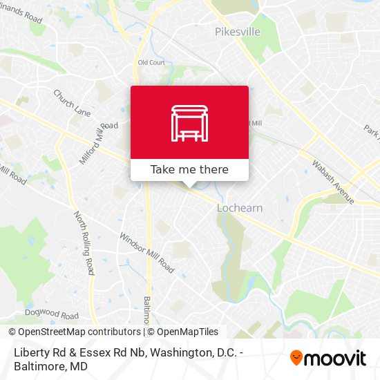 Liberty Rd & Essex Rd Nb map