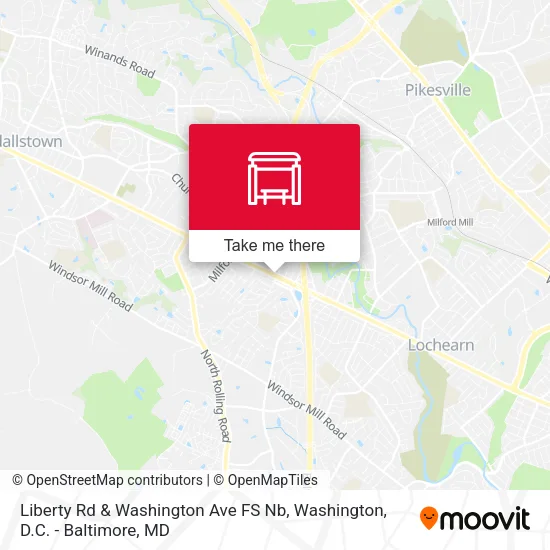 Liberty Rd & Washington Ave FS Nb map