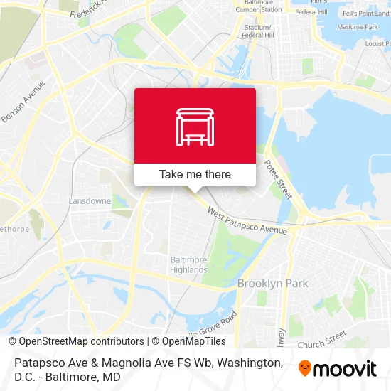 Patapsco Ave & Magnolia Ave FS Wb map
