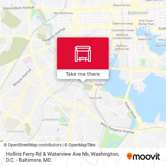Hollins Ferry Rd & Waterview Ave Nb map
