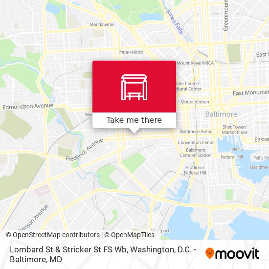 Lombard St & Stricker St FS Wb map