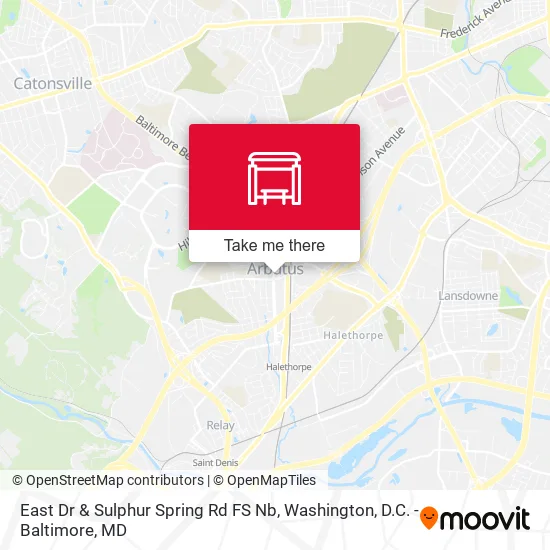 East Dr & Sulphur Spring Rd FS Nb map