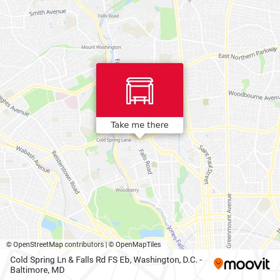 Cold Spring Ln & Falls Rd FS Eb map
