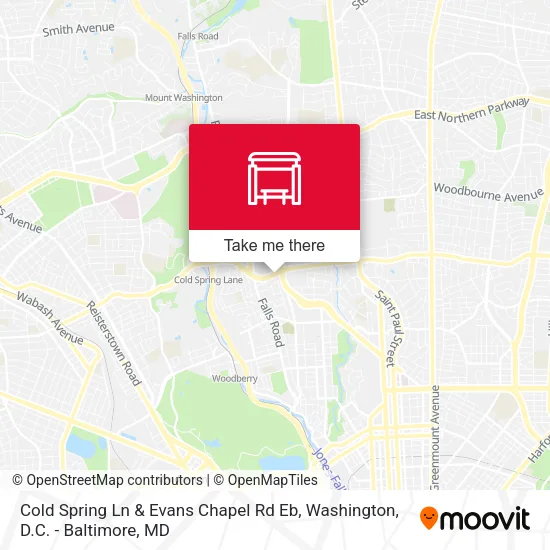 Cold Spring Ln & Evans Chapel Rd Eb map