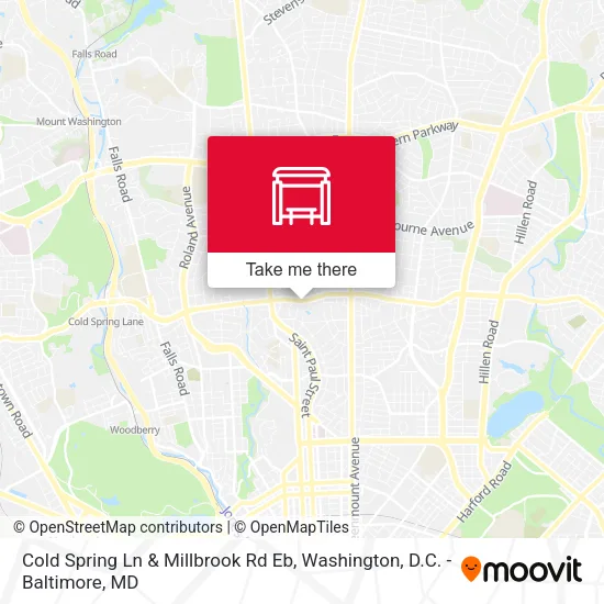 Cold Spring Ln & Millbrook Rd Eb map