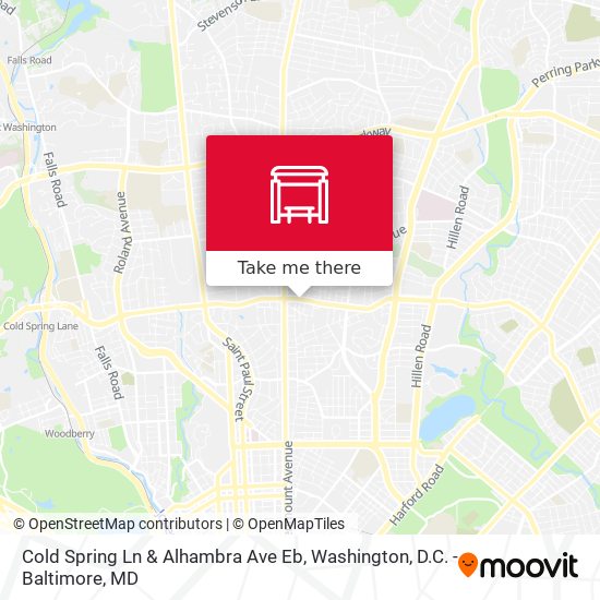 Cold Spring Ln & Alhambra Ave Eb map