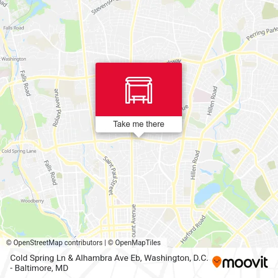 Mapa de Cold Spring Ln & Alhambra Ave Eb