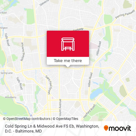 Cold Spring Ln & Midwood Ave FS Eb map