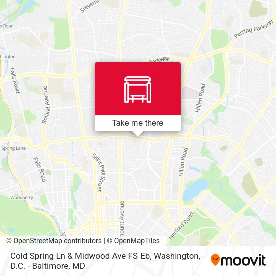 Cold Spring Ln & Midwood Ave FS Eb map