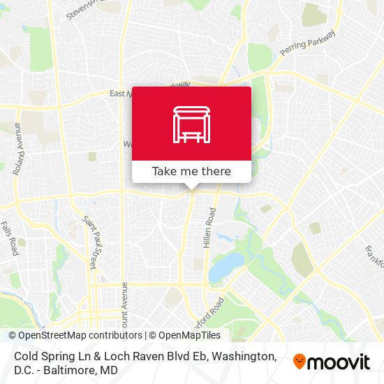 Cold Spring Ln & Loch Raven Blvd Eb map
