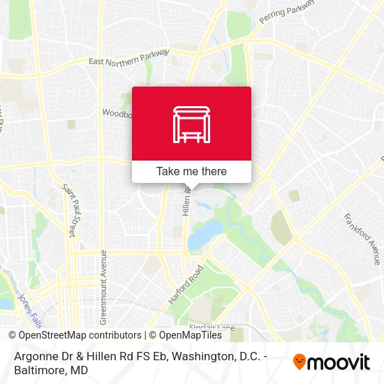 Argonne Dr & Hillen Rd FS Eb map