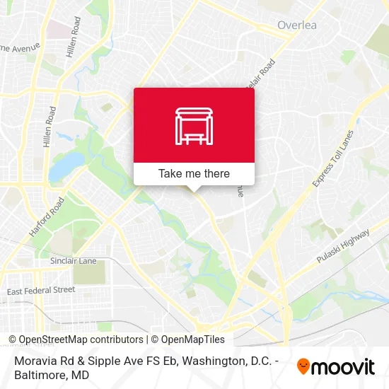 Moravia Rd & Sipple Ave FS Eb map
