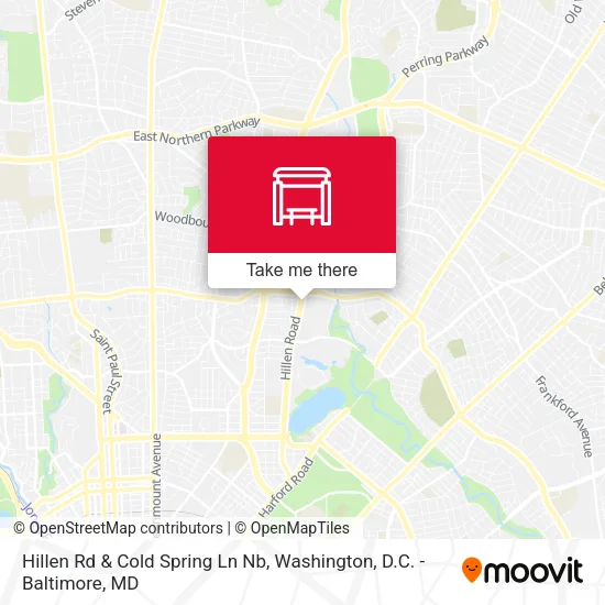 Hillen Rd & Cold Spring Ln Nb map