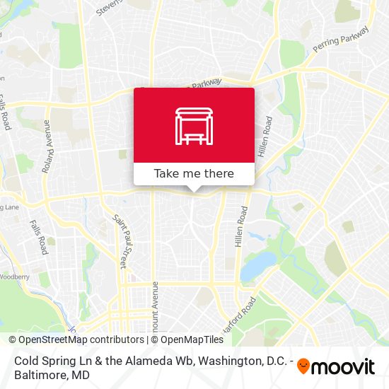 Cold Spring Ln & the Alameda Wb map