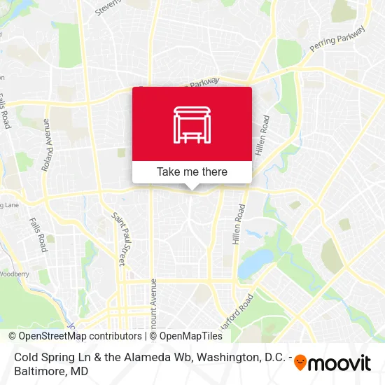 Mapa de Cold Spring Ln & the Alameda Wb